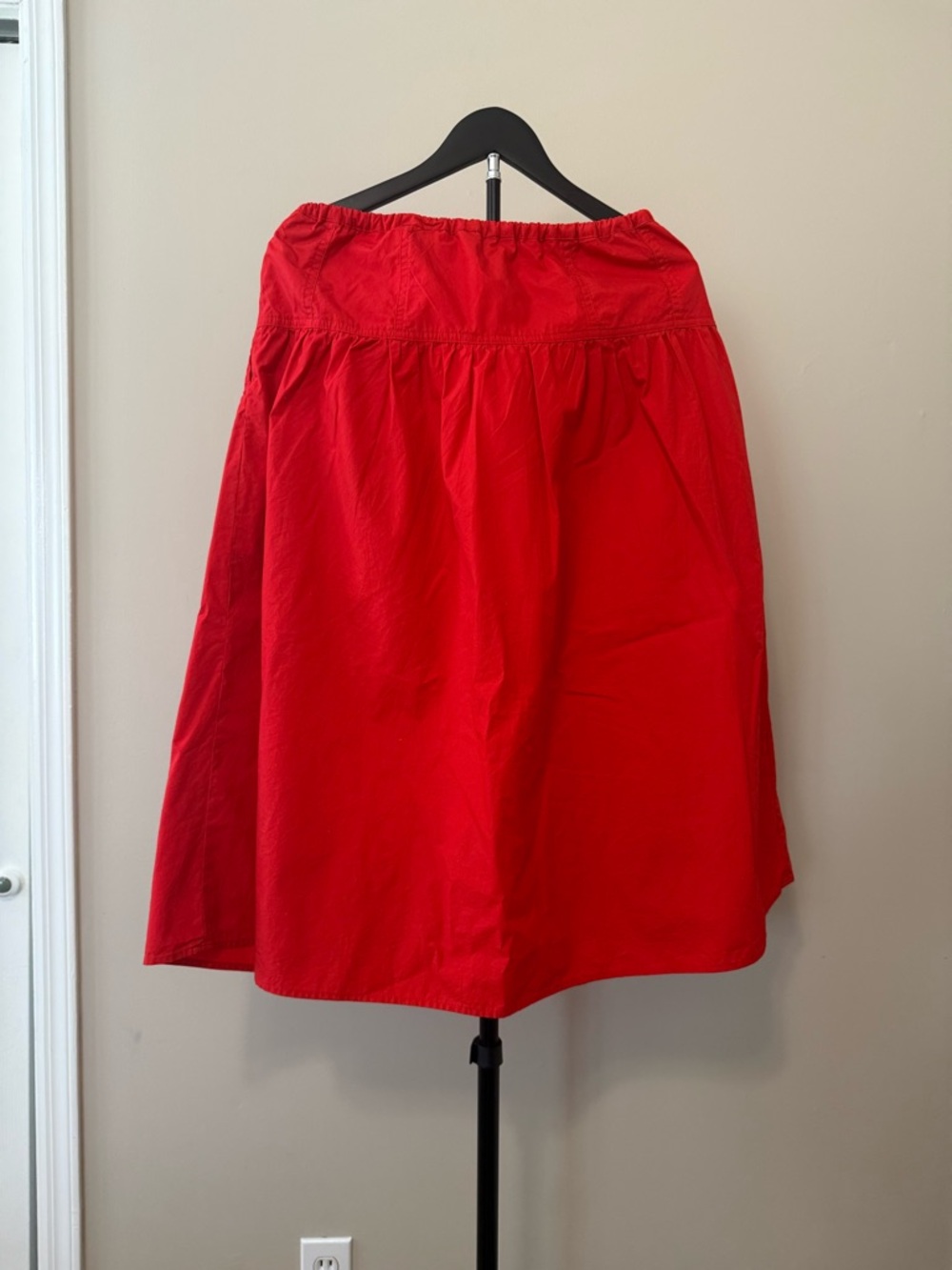 Banana Republic Factory Red A-Line Skirt with Elastic Waistband